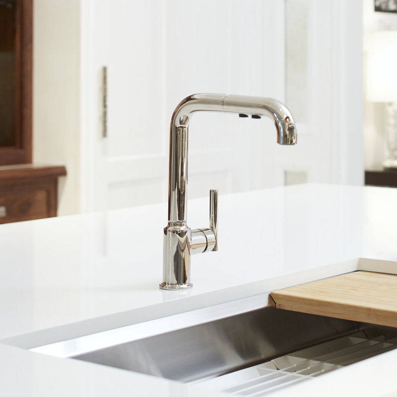 K7505BL,CP,VS Kohler Purist SingleHole Kitchen Sink Faucet with 8